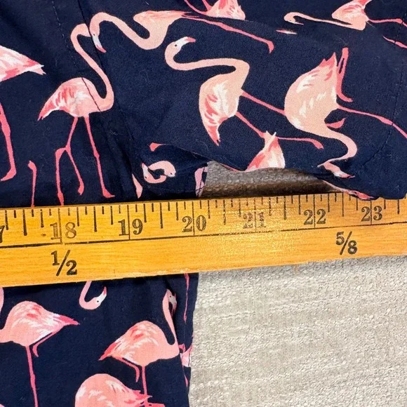 Old Navy Men All Over Print Flamingo Short Sleeve Perfect Fit Built Flex Shirt M - Picture 5 of 9